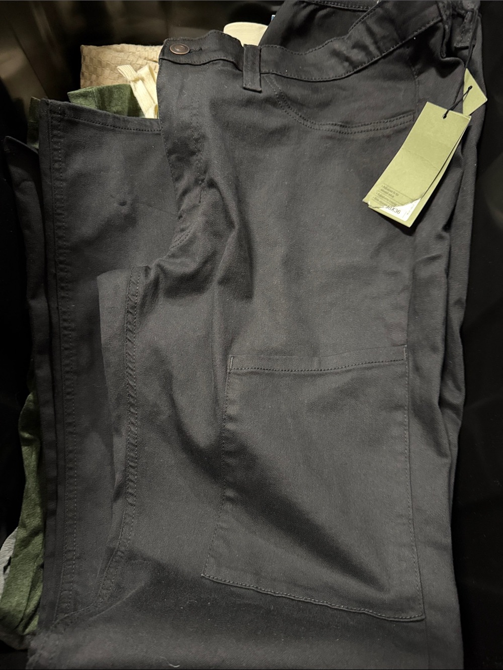 Men's Black Chino Pants - Slim Straight